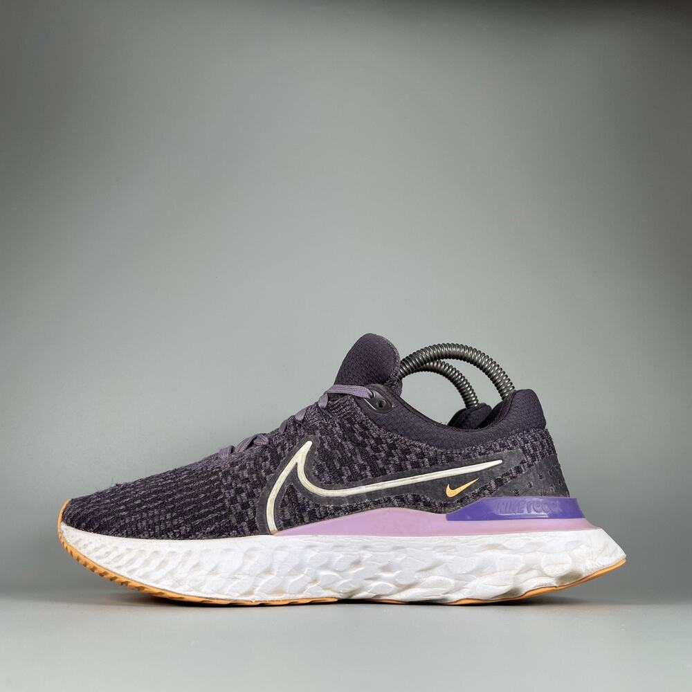 Nike React Infinity Run Flyknit 3 Women’s 8.5 Cave Purple Orange Running Sneaker